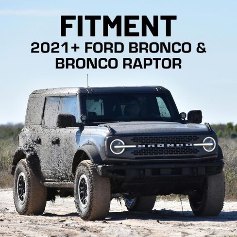 Bulletpoint Mounting Solutions ملحقات وحدة التحكم المركزية قضيب إمساك جاهز 20 مم حامل كروي متوافق مع 2021+ Ford Bronco in Kuwait