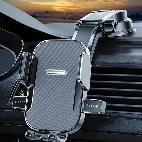 Phone Holders for Your car, Upgraded Strongest Suction & Clip,car Phone Holder for Dashboard, Windshield, Wall,Fit for iPhone and Smartphones in Kuwait