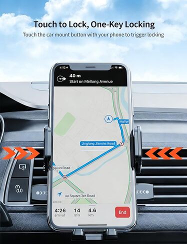 Phone Holders for Your car, Upgraded Strongest Suction & Clip,car Phone Holder for Dashboard, Windshield, Wall,Fit for iPhone and Smartphones in Kuwait
