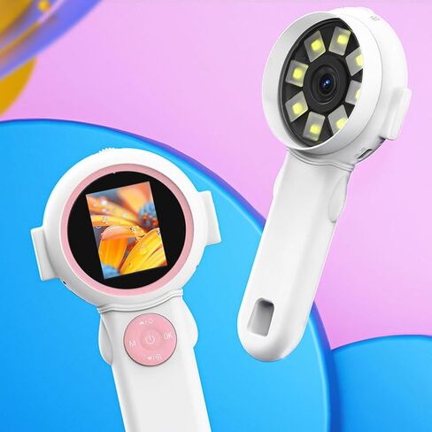 مجهر رقمي محمول بدقة 2 ميجابكسل 1080 بكسل، شاشة 2 بوصة، تكبير بصري 500X 4X، LED قابل للتعديل، عدسة مكبرة محمولة للأطفال للاستكشاف في الهواء الطلق in Kuwait