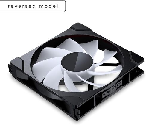 Phanteks M25-140 Gen2 Reversed Blade, 140mm ARGB High Performance Cooling Fans, Daisy-Chain Unified Fan Frame, Infinity Mirror hub, Single Cable Connection, Black in Kuwait