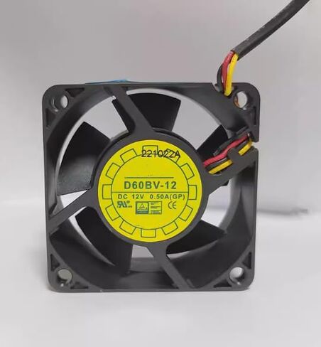 D60BV-12 DC 12V 0.50A 60x60x25mm مروحة تبريد 3 أسلاك in Kuwait