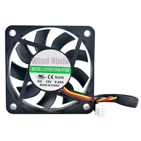 CHT6012RM-R15B 6 سم 6015 DC12V 0.30A 3pin مروحة تبريد محورية للتبديل إمدادات الطاقة in Kuwait