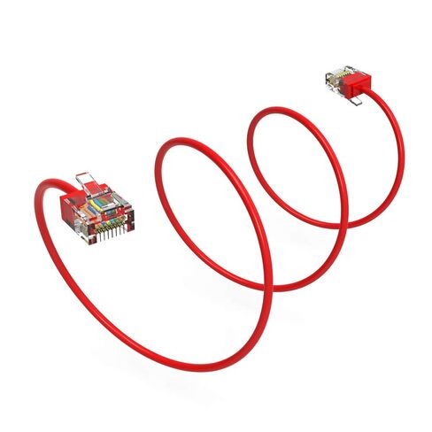 كابل Cat6A فائق النحافة بطول 1 قدم (5 حزم)، سلك توصيل إيثرنت فائق النحافة CAT 6، كابل إنترنت موصل RJ45 فائق النحافة 10 جيجابت للكمبيوتر الشخصي، ماك، الكمبيوتر المحمول، PS5، PS4، Xbox - أحمر in Saudi Arabia