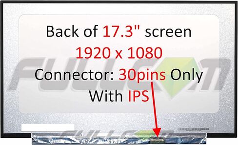 شاشة بديلة LCD جديدة 17.3 بوصة NV173FHM-N46 FHD 1920x1080 IPS 30 Pin Matte متوافقة مع NV173FHM-N47/NV173FHM-N49 لتطبيق الكمبيوتر المحمول/العرض/الشاشة/LCD in Kuwait