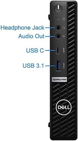 كمبيوتر سطح المكتب Dell OptiPlex 5090 Mini Business، 6-Core i5-10500T، ذاكرة الوصول العشوائي 16 جيجابايت، 256 جيجابايت SSD، الماوس، لوحة المفاتيح، Windows 11 Pro (متجدد) in Kuwait