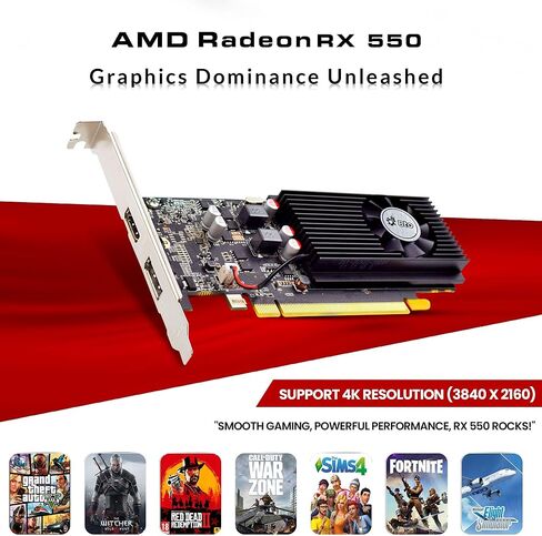 HP RGB Gaming Desktop PC Bundle - Intel Core i7 6th Gen, 16GB DDR4 Ram, 1TB SSD, Radeon RX - 550 4GB GDDR5, New 24 Inch Monitor - Prebuilt Gaming Computer, RGB Set - Windows 11 Pro (Renewed) in Kuwait