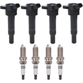 Ignition Coil Iridium Spark Plug UF651 Compatible with Hyundai Kia Elantra GT Coupe Tucson Forte Soul 1.8L 2.0L