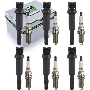 UF592 Ignition Coil & Platinum Spark Plug for BMW 128i 325i 325xi 328i 328xi 330i 330xi 525i 525xi 528i 528xi 530i 530xi X3 Z4 0221504470 FR7NPP332 12137594937