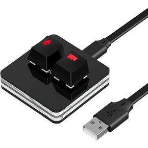 Geekria RGB Meeting Mute Controller Compatible with Windows Zoom App, Mute/Unmute Microphone Audio, Stop/Start Video, Mechanical Keyboard Buttons for Online Classroom, Conference (Black)