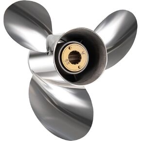 OEM Upgrade 10.25 x 15p Vengeance Style Stainless Steel Outboard Propeller for Mercury Engines 40-60 HP Reference No.48-855862A46, 13 Spline Tooth, RH