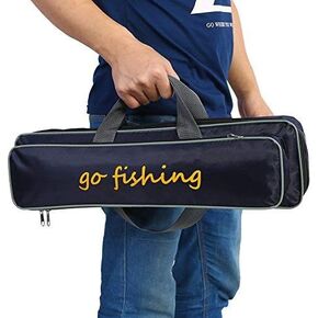 Fishing Rod Case Carrier Bag Portable Waterproof Fishing Rod Reel Bag Case Storage Bags Box Carry Holder Tackle Bag Backpack for Travel with Adjustable Strap fishing bag rod holder