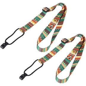 Milisten 2pcs Guitar Straps Electric Nylon Guitar Boho Belts Guitar Sling Classical Guitar Bass Guitar Strap Bass Strap Thermal Transfer Ribbon Accessories Hook Small Guitar Bohemia Ukulele
