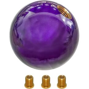 Blue Weighted Round Ball Shift Knob M12*1.25 Universal Marble Style Gear Shifter Knobs Fit for 5 6 Speed Manual and Automatic Vehicles with Three Adapters M8*1.25, M10*1.25, M10*1.5