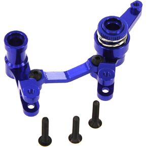 Atomik Alloy Steering Bellcrank Assembly - RC Replacement for TRX 1/10 Slash - Hardened 6061 Aluminum, Front Chassis Part 6845 - Blue