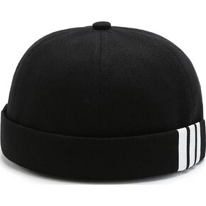 Dome Brimless Hats for Women Men Beanie Docker Cap Sailor Skull Cap