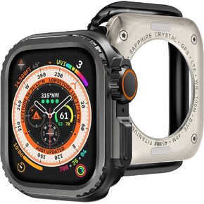 KADES 3 in 1 Metal Case Compatible with Apple Watch Series 6/5/4/SE 44mm, Rugged Bumper Protector, Turning into Ultra 2/1 Upgrade with Watch Crown + Watch Back Cover
