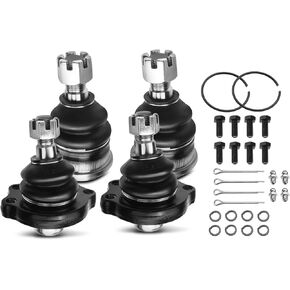 A-Premium Set of 4, Front Upper & Lower Ball Joints Kit, Compatible with Nissan Pickup 1995-1997, D21 1986-1994, RWD Only