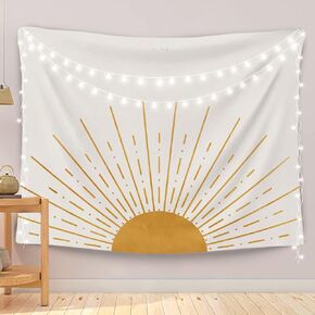 OGILRE Boho Sun Sunrise Sunshine Abstract Home Girls Bedroom Decorations Wall Art Hanging Tapestry, Bohemia Sunset Tapestries, 50x60 Inch
