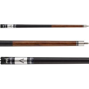 Viper Sinister 58" 2-Piece Billiard/Pool Cue, Dark Brown with Silver Inlay