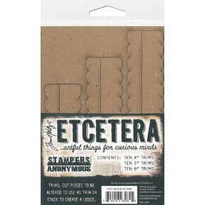 Stampers Anonymous THETC008 Tim Holtz Etcetera Scallop Trims, ys/m