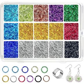 Hobbyworker 1400 Pieces 12mm Jump Rings, Jumping Ring for Jewelry Making, Open Jumping Ring for Chain Mail Jewelry Making (8mm Inner Diameter) in Kuwait