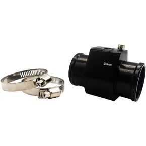 34mm Water Sender Hose Attachment Radiator Sensor Adapter for Water Coolant Temperature Gauge Temp Meter Sensor with Hose Clamps
