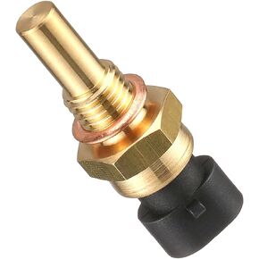 1 PC Car Engine Coolant Temperature Sensor, Waterproof Durable Temperature Sensor Replacement, Compatible with Delphi OEM #15404280 12191170 60811520 12608814 (Gold)