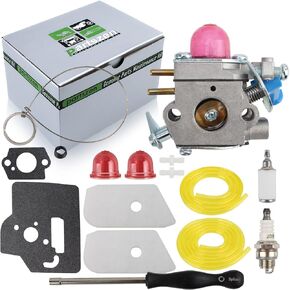 W38 545081850 Carburetor for 125LD 128C 128CD 128L 128LD 128LDX Replaces for Husqvarna 545081850 Carburetor with Fuel Line Kit