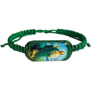 San Judas Bracelet,Green Adjustable St Jude Bracelet For Men Women,Mexican Bracelets Pulsera De San Judas Tadeo,Saint Jude Chain Medalla De San Judas Tadeo Regalos Cristianos Para Hombre y Mujer