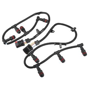 X AUTOHAUX Glow Plug Wire Harness for Ford 6.0L Diesel F250 F350 F450 F550 E-350 E-450 Super Duty 2004-2010 NO.4C2Z12A690AB/5C3Z12A690A Driver and Passenger Side 2pcs