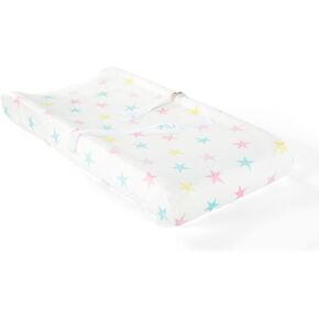 Lush Decor Rainbow Allover Stars Soft & Plush Changing Pad Cover, 32" x 16", Multi