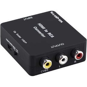HDMI to RCA, HDMI to RCA Converter 1080P HDMI to 3RCA CVBs Composite Video Audio Converter Adapter Supports PAL/NTSC for TV Stick, Roku, Chromecast, Apple TV, PC, Laptop, Xbox, HDTV, DVD