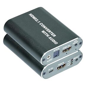8K HDMI Audio Extractor,HDMI Audio Converter with Optical SPDIF Audio Output,Supports ARC,LPCM 5.1,LPCM 7.1,HDCP 2.3,PCM 2CH,Dolby and DTS All Formats (Black 102EA)
