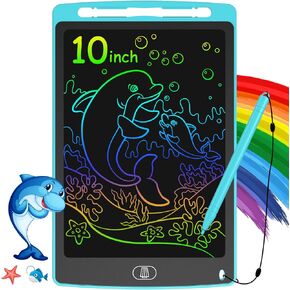 LCD Writing Tablet for Kids, 10 Inch Colorful Doodle Board Drawing Tablet, Electronic Erasable Drawing Pads, Toddler Educational Toys Birthday Gifts for 3 4 5 6 7 8 Year Old Girls Boys (Blue)