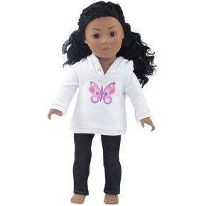 Emily Rose 18 Inch Doll Hooded Thick Sweatshirt and Jeans Casual Outdoor Clothing Outfit | Doll NOT Included | Gift Boxed! | Compatible with 18-inch American Girl Dolls
