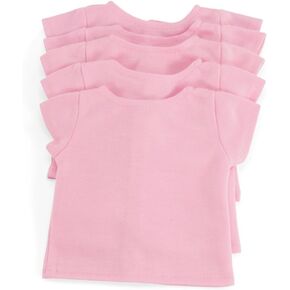 Emily Rose 18 Inch Doll Clothes 5 Pack Pink 18-in Doll Classic Casual T-Shirts Tees Basics Value Bundle | Gift-Boxed! | Fits Most 18" Dolls
