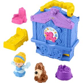 Fisher-Price Mattel Disney Princess Cinderella On-The-Go Toddler Playset Carry-Along Case with 2 Little People Figures for Ages 18+ Months
