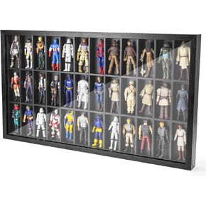 3.75 inch Figure Collectors Showcase, Display Frame Case for Action Figures, Dustproof Cabinet Box for Collectibles, Compatible with Star was/ Gi Jeo Classified Series, 24.61" X 1.65" X 13.98"