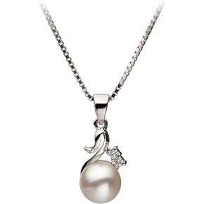 Ariana White 6-7mm AA Quality Japanese Akoya 925 Sterling Silver Cultured Pearl Pendant For Women