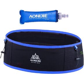 AONIJIE Lovtour Running Belt Waist Pack, Flip Waist Belt,with 250ml Soft Water Bottle Free and Lightweight for Marathon Climbing Jogging Cycling Workout Fitness Mobile Phone Holder