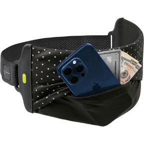 【Bone】Run Tie Belt Pocket for Waist, Zipperless Skin-Friendly Adjustable for Running, Running Fanny Pack for Jogging, Gym, Sports Fitness, Travel, Compatible with 4-7.2 Inch Mobile Phone 53-67cm (S)…