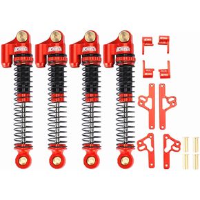 RCAWD 58mm SCX24 Shock Flex Blades Holder Mount Set for 1/24 Axial SCX24 AX24 Front Rear Shocks Tower Upgrades Part Black