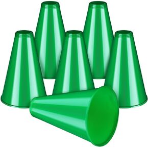Gadpiparty 6 Pieces Cheer Megaphone Green Large Cheer Megaphone for Party Favors Plastic Megaphone Noisemaker Toys for Sports Match Game Soccer Outdoor Activities