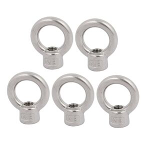 uxcell Lifting Eye Nut M10 Female Thread 47.6mm Height 304 Stainless Steel Round Shape for Rope Fitting Pack of 2
