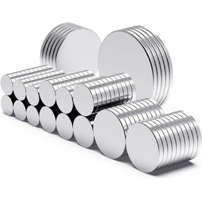 Strong Neodymium Magnets, Rare Earth Magnets for Crafts, Small Magnets for Whiteboard, Heavy Duty Magnets, Mini Magnets, Tiny Magnets, Round Magnets, 5 Sizes, 80 PCS