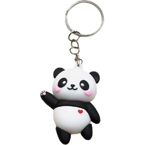 cute panda keychain, kawaii backpack keychain accessories, panda stuff gifts for girls 2 Pack