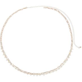 Gold/Silver Belly Chain Pearls Sequins Beads Waist Chain Adjustable Layered Chain Belt Sexy Bikini Body Chain Jewelry for Women and Girls