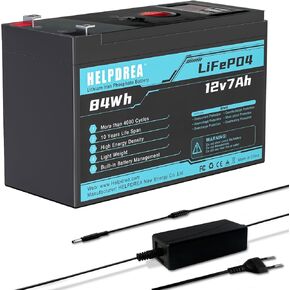 12.8V 20Ah LiFePO4 Lithium Battery, 6000+ Deep Cycle Rechargeable Battery with BMS for RV, Solar System Home Energy Storage,Home Alarm System,Emergency Lighting,Scooters,UPS