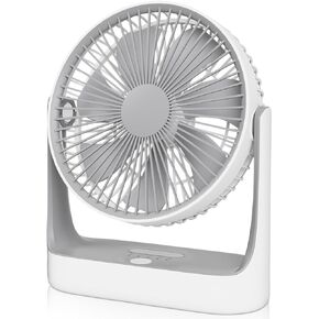Magshion Mini USB Desk Fan with Night Light, Multifunction 180° Tilt Angle Rechargeable Ceiling Fan Wall-Mount Fan Table Fan 3-in 1 for Bedroom, Office and Kitchen